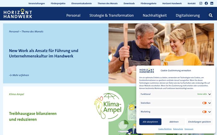 Screenshot of horizont-handwerk.de