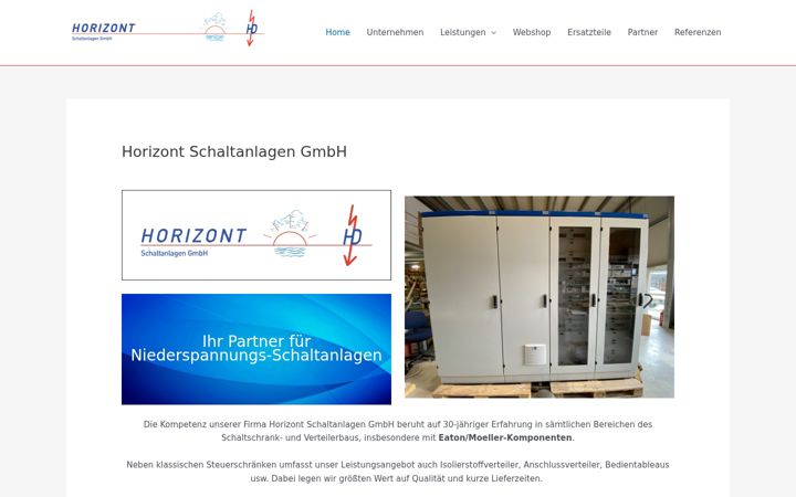 Captura de ecrã de horizont-schaltanlagen.de