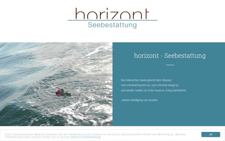 Screenshot of horizont-seebestattung.de