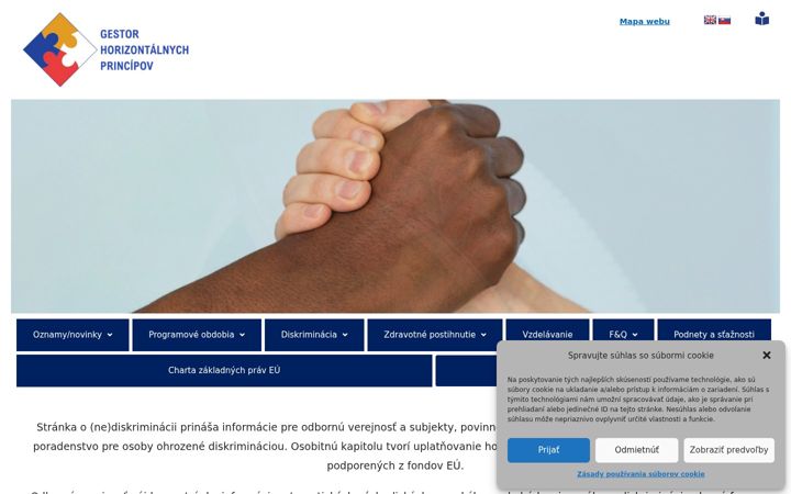 Screenshot of horizontalneprincipy.gov.sk