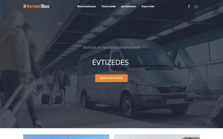 Screenshot of horizontbusz.hu