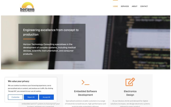 Screenshot of horizontcl.co.uk