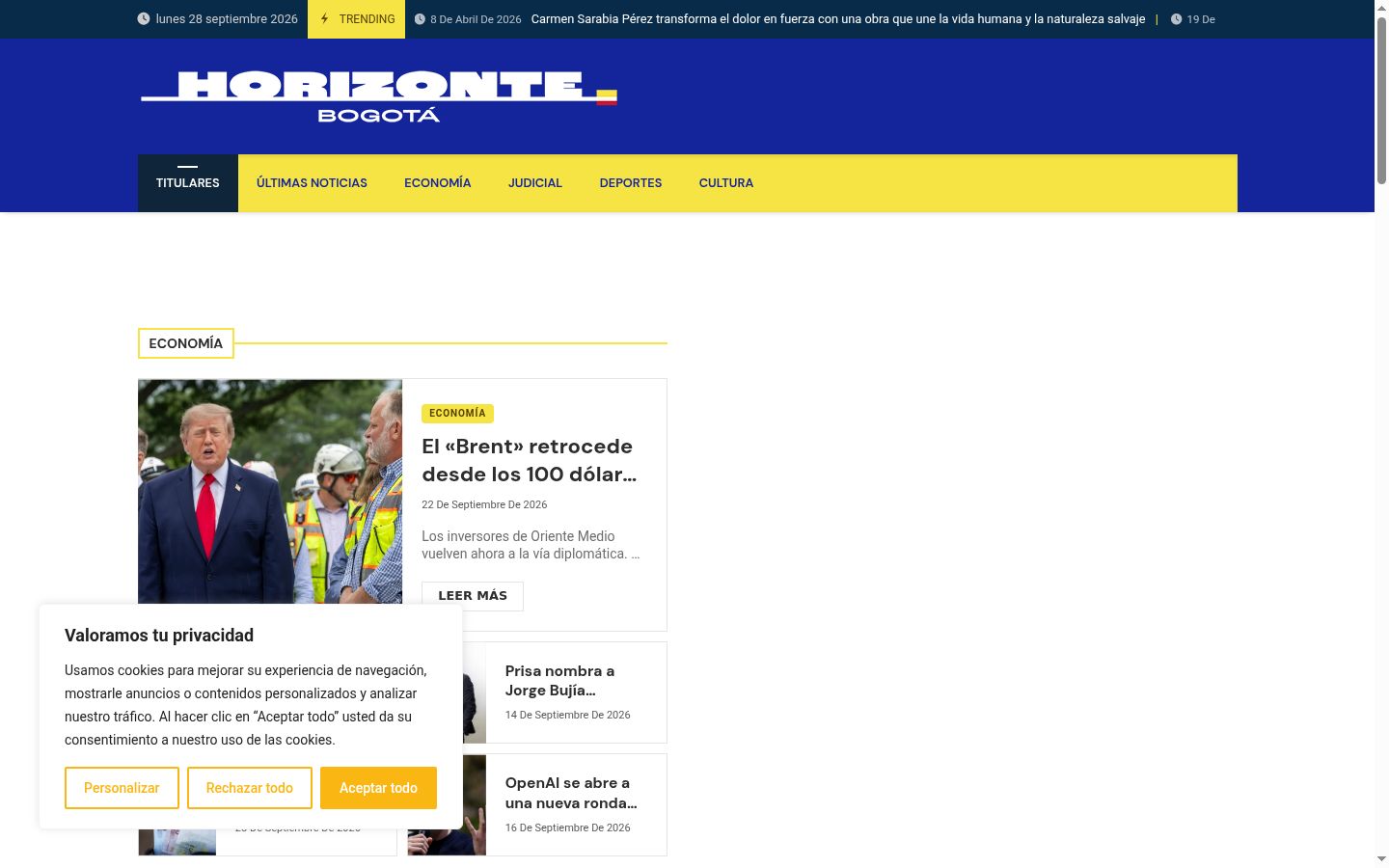 Captură de ecran a bannerului de consimțământ afișat înainte de orice interacțiune