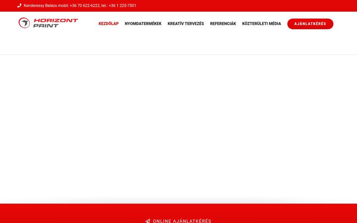 Screenshot of horizontprint.hu
