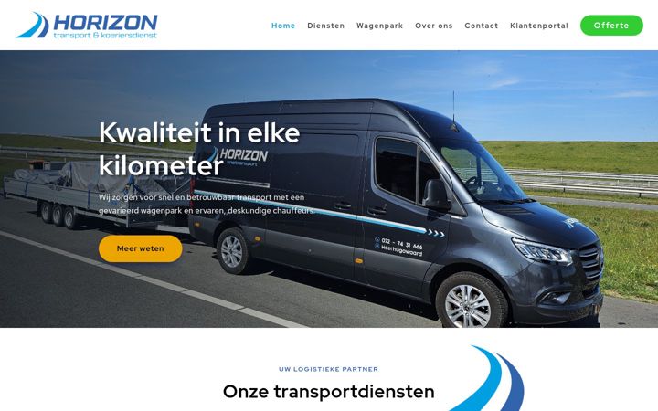 Screenshot of horizontransport.nl