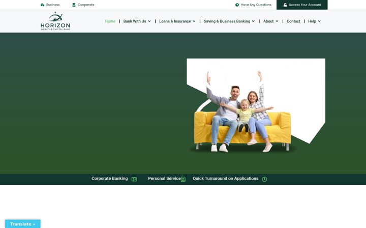 Screenshot of horizonwealthcapital.com