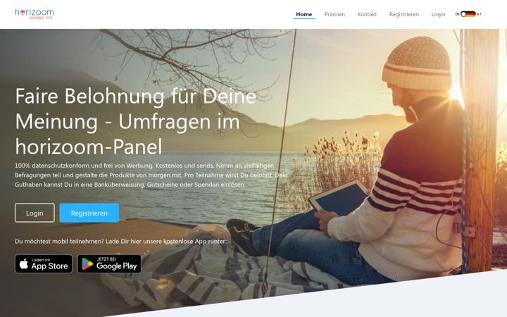 Screenshot of horizoom-panel.de