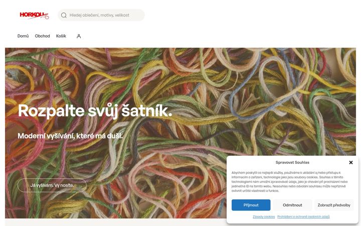 Screenshot of horkou-jehlou.cz