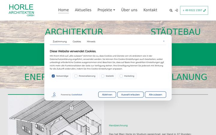 Screenshot of horle-architekt.de