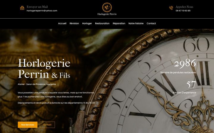 Screenshot of horlogerieperrinfr.com