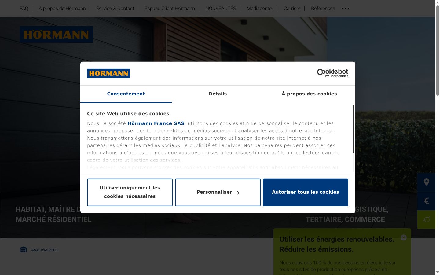 Sutikimo reklamjuostės, rodytos prieš bet kokią sąveiką, ekrano kopija