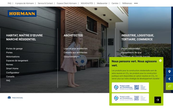 Screenshot of hormann.fr