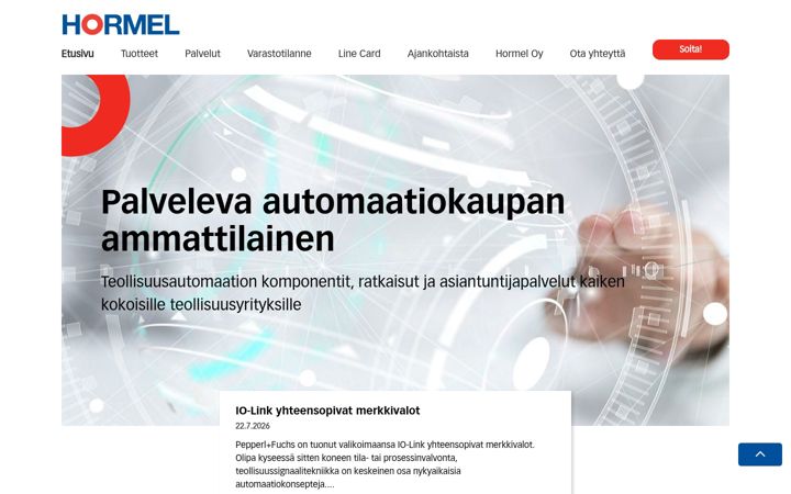 Screenshot of hormel.fi