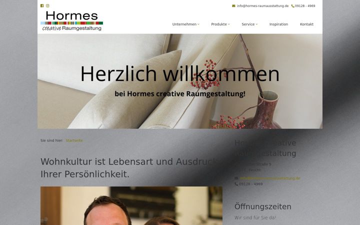 Screenshot von hormes-raumausstattung.de