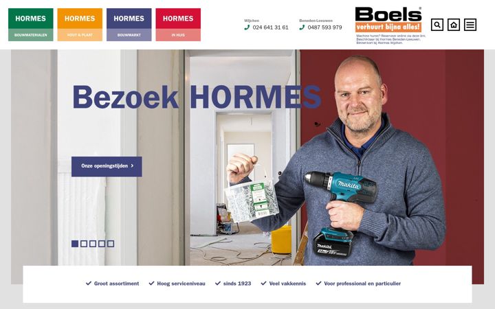 Screenshot of hormes.nl