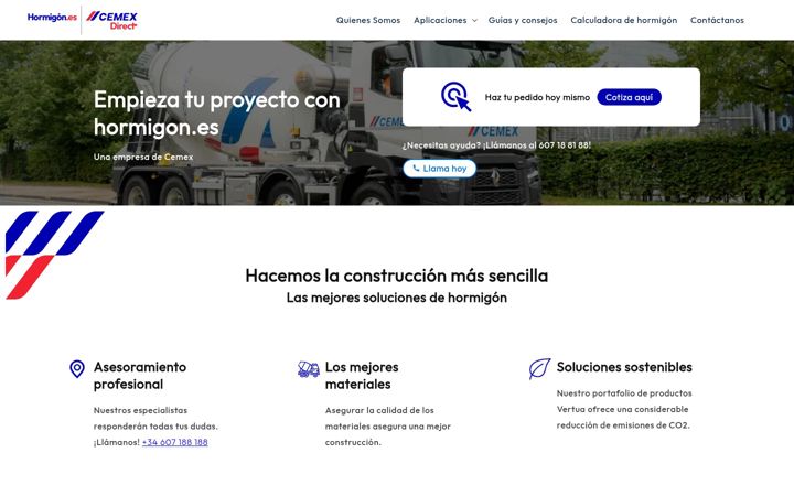 Screenshot of hormigon.es