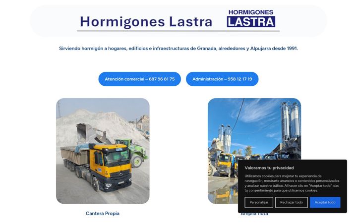 Screenshot of hormigoneslastra.com