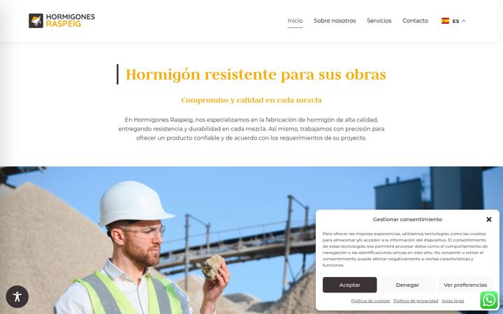 Screenshot of hormigonesraspeig.com