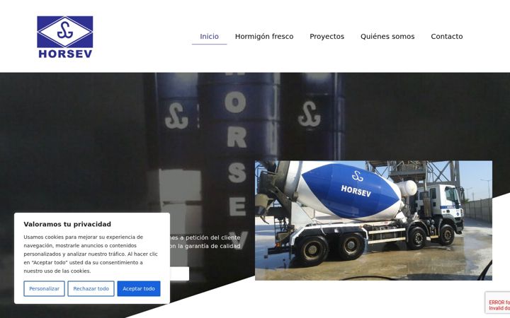 Screenshot of hormigonessevilla.com