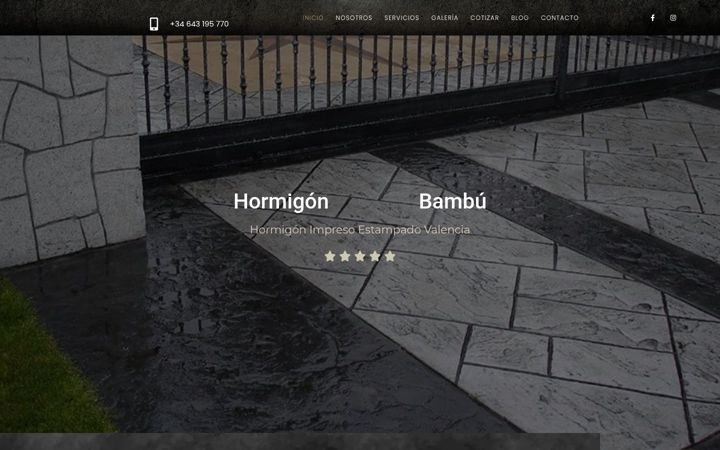 Screenshot of hormigonestampadobambu.es