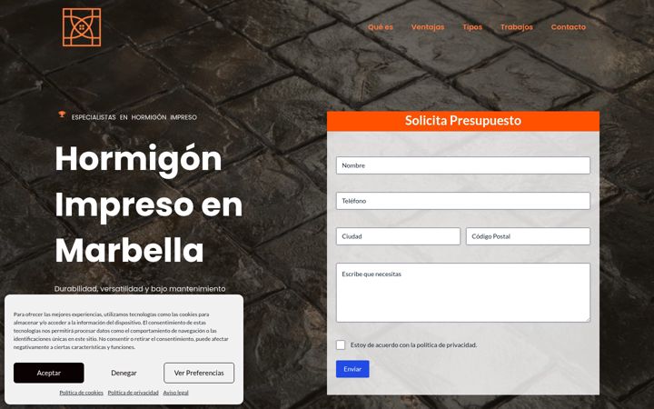 Screenshot of hormigonimpresomarbella.es
