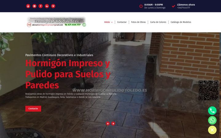 Screenshot of hormigonpulidotoledo.es