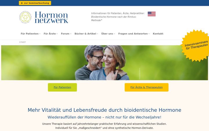 Screenshot of hormon-netzwerk.de
