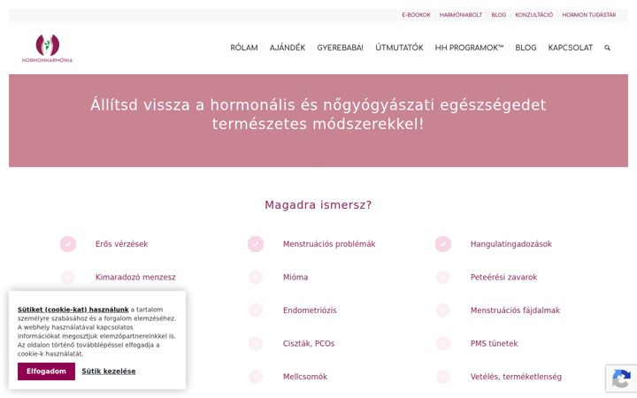 Screenshot of hormonharmonia.hu