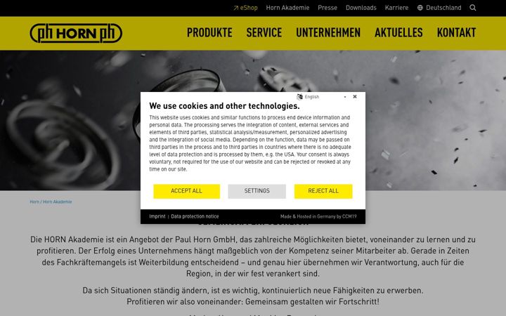 Screenshot of horn-akademie.de