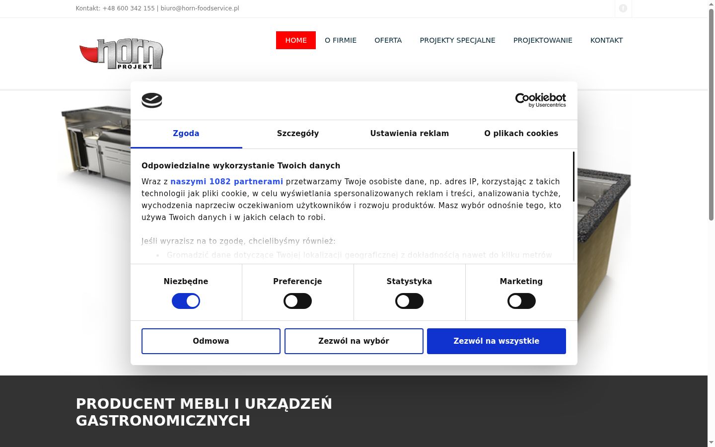 Captură de ecran a bannerului de consimțământ afișat înainte de orice interacțiune
