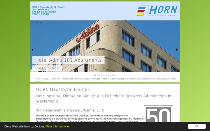 Screenshot of horn-haustechnik.de