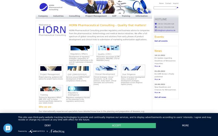 Screenshot of horn-pharma.de