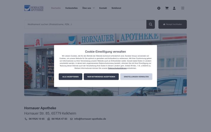Screenshot of hornauer-apotheke.de