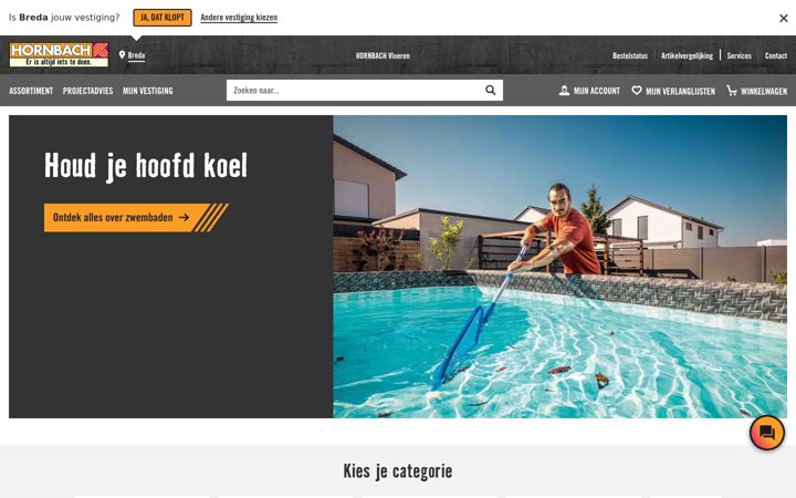 Screenshot of hornbach.nl