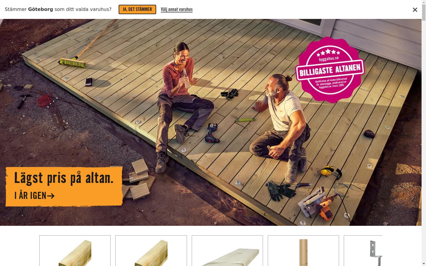 Screenshot of hornbach.se