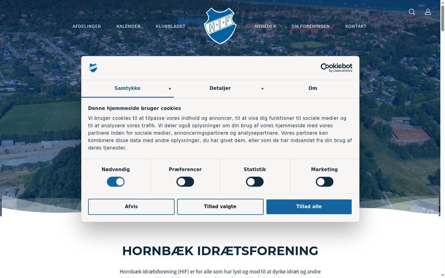 Skjermbilde av samtykkebanneret slik det vises før noen interaksjon