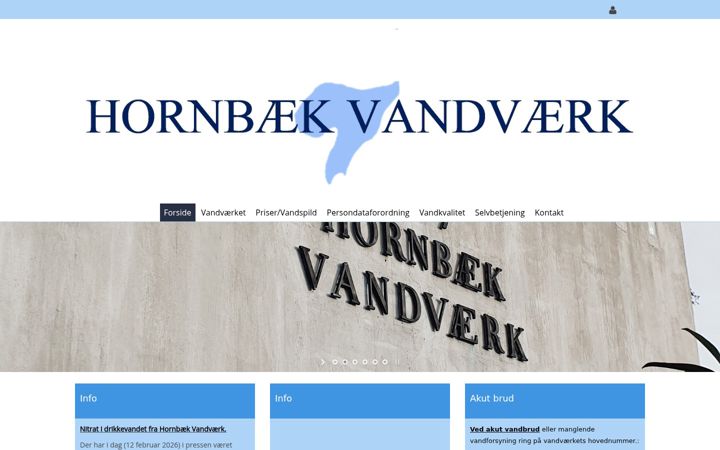 Screenshot of hornbaekvand.dk