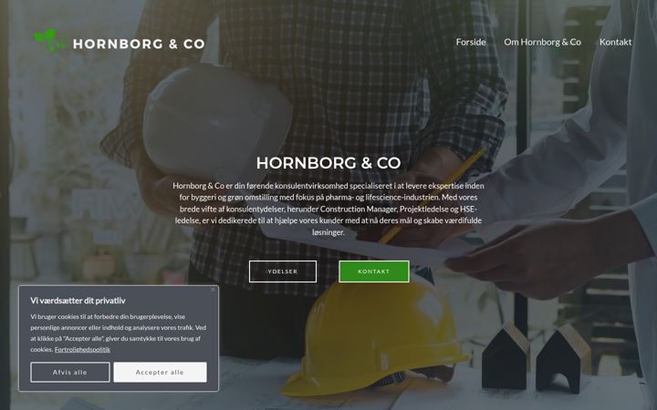 Screenshot of hornborgco.dk