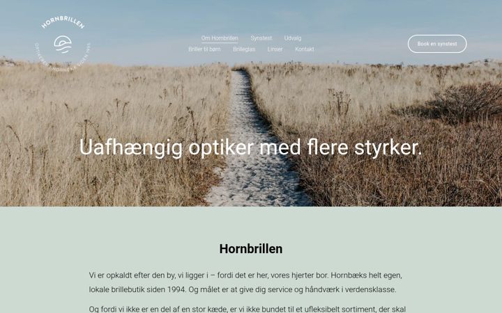 Screenshot of hornbrillen.dk
