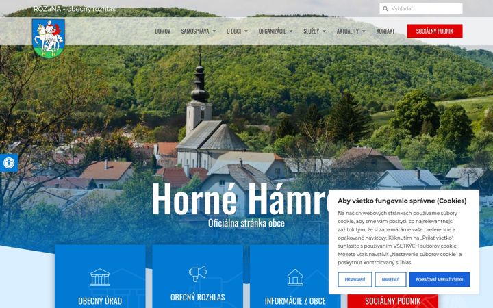 Screenshot of hornehamre.sk