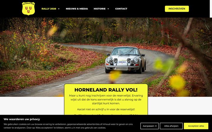 Screenshot of hornelandrally.nl