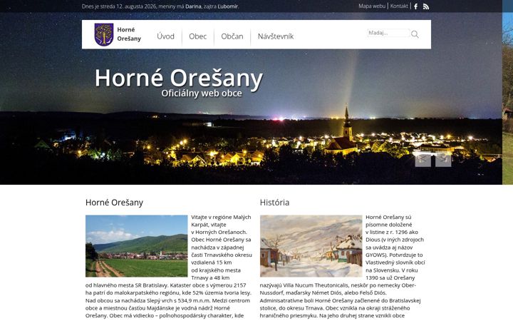 Screenshot of horneoresany.sk