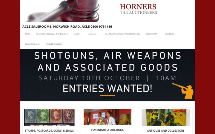 Screenshot of horners.co.uk