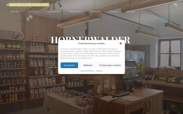 Screenshot of hornerwalder-hofladen.at
