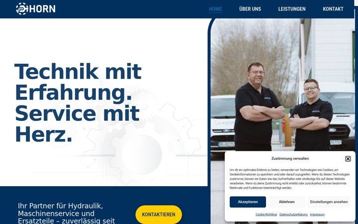 Screenshot of horngmbh.de