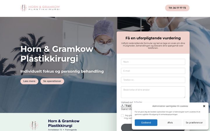 Screenshot of horngramkow-roskilde.dk