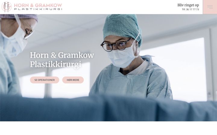 Screenshot of horngramkow.dk