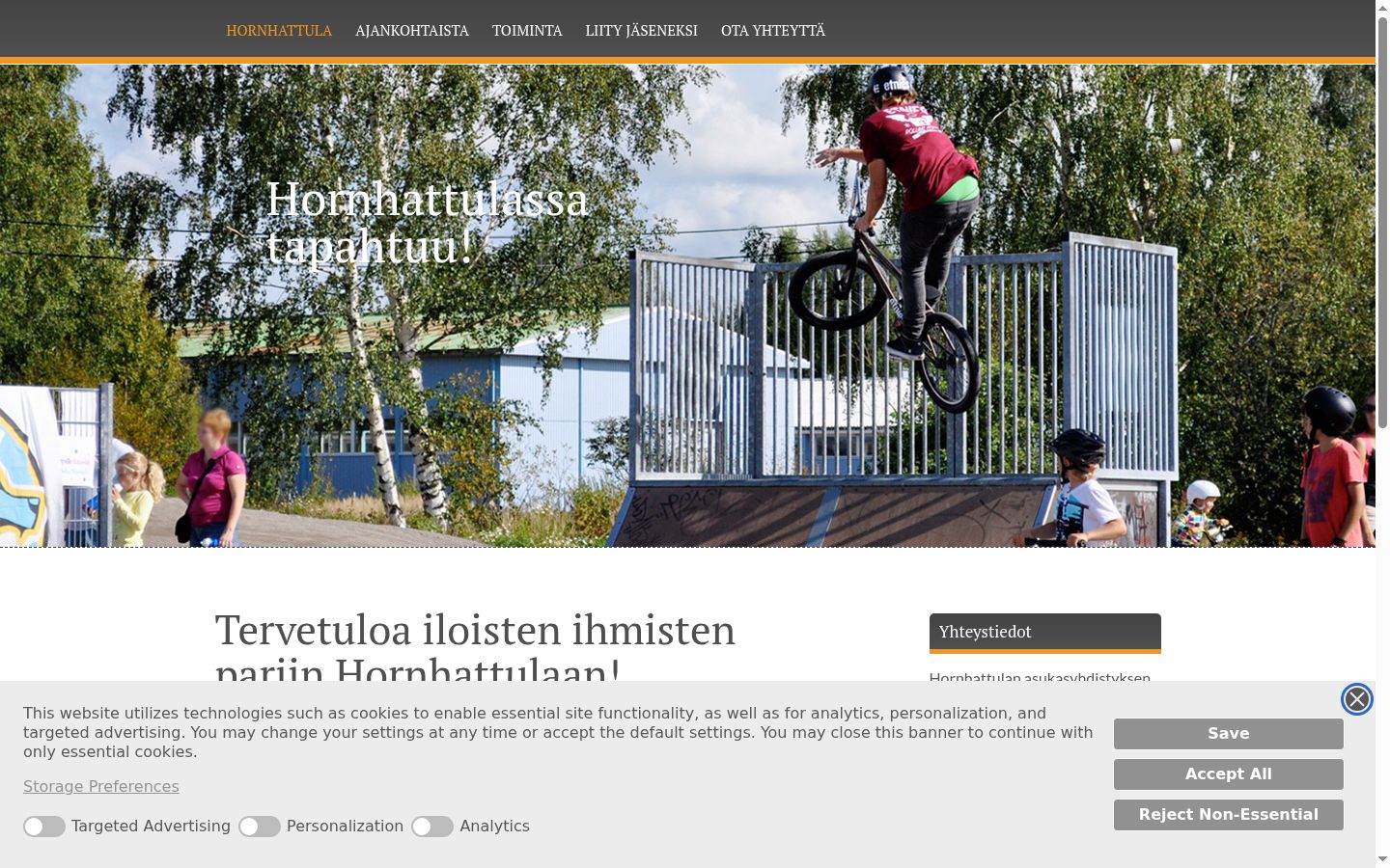 Screenshot of the consent banner shown before any interaction