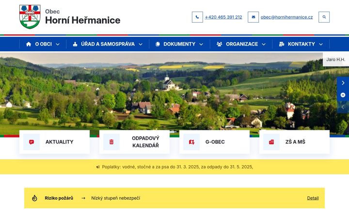 Screenshot of hornihermanice.cz