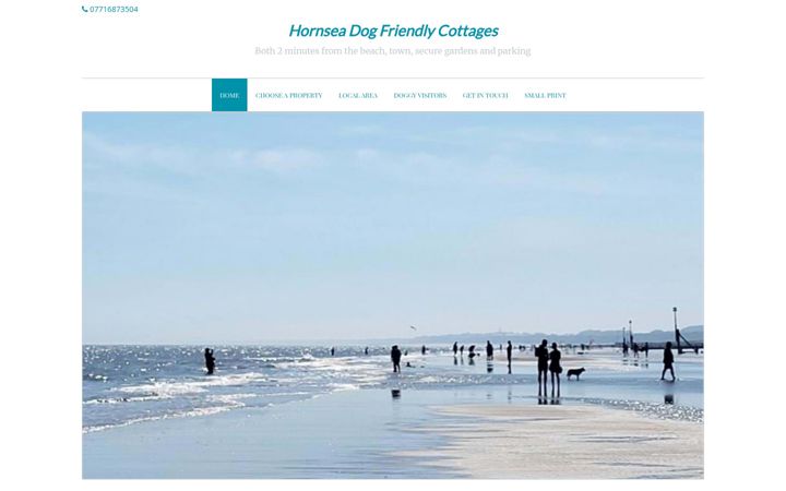 Screenshot of hornseadogfriendlycottages.co.uk